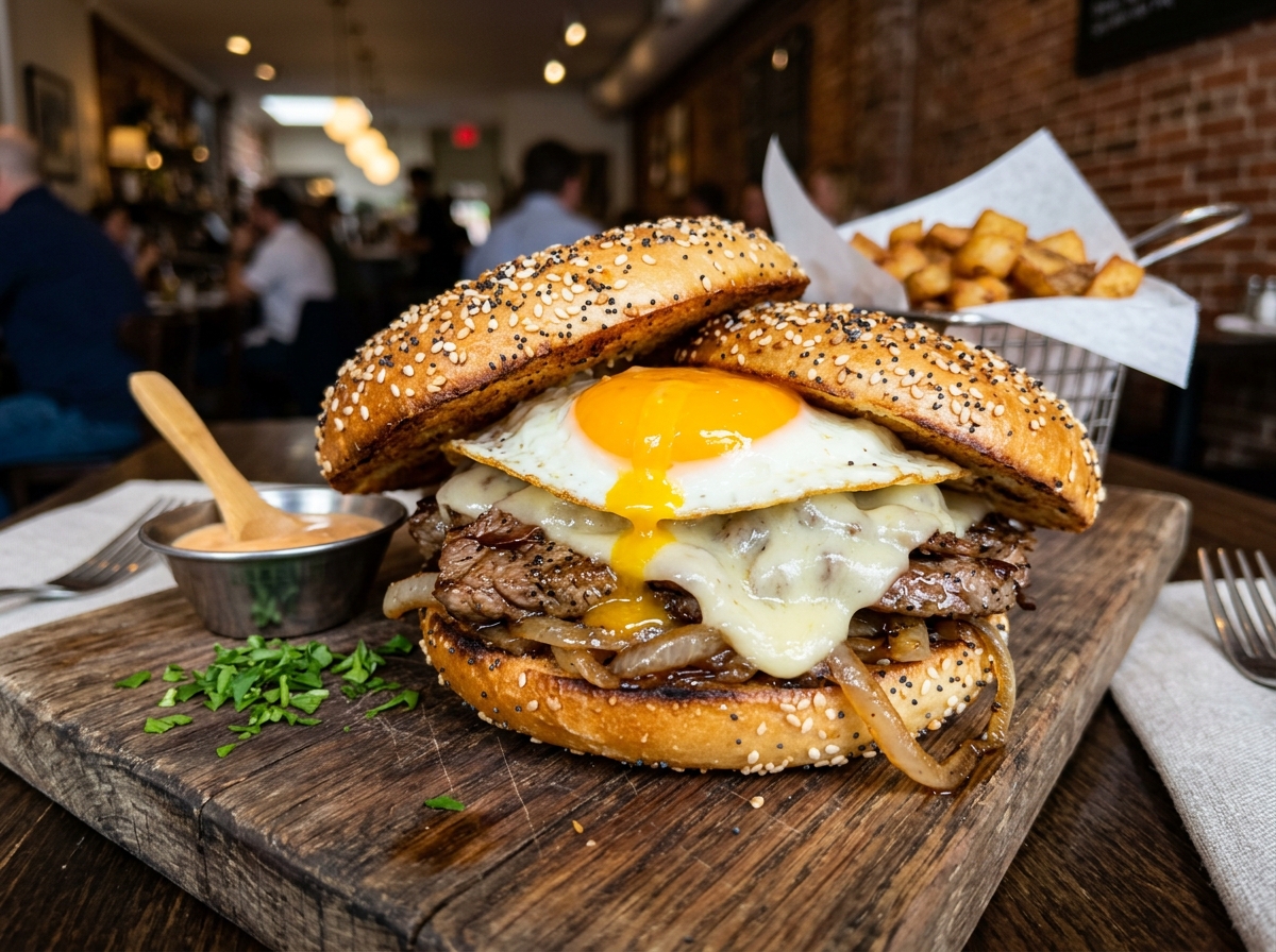 Philly Steak & Egg Bagel